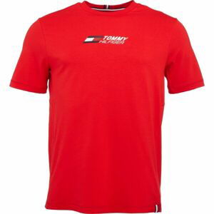Tommy Hilfiger ESSENTIAL BIG LOGO TEE Pánské tričko, červená, velikost XXL