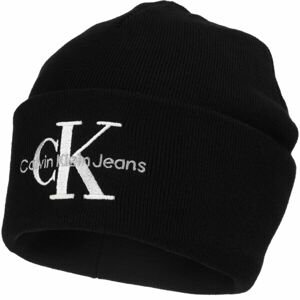 Calvin Klein MONOLOGO EMBRO Zimní čepice, černá, velikost UNI