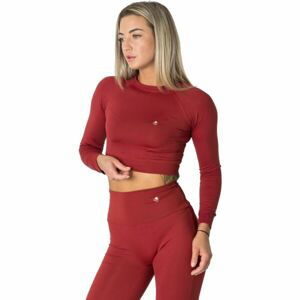 GOLDBEE CROP-TOP BECLASSIC Dámský crop top, vínová, veľkosť XS