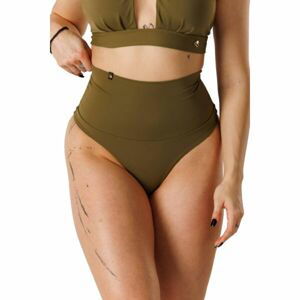 GOLDBEE SHAPEWEAR SWIMWEAR BOTTOMS Dámské stahovací plavecké kalhotky, tmavě zelená, velikost XS