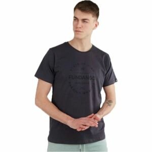 FUNDANGO BASIC T LOGO-4 T-SHIRT Pánské tričko, tmavě šedá, velikost M