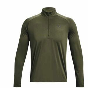 Under Armour TECH 2.0 1/2 ZIP Pánské triko, zelená, velikost L