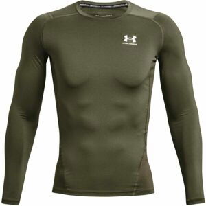 Under Armour HG ARMOUR COMP LS Pánské triko, zelená, velikost XL