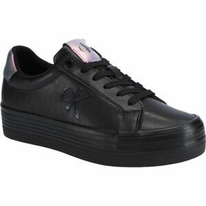 Calvin Klein BOLD VULC FLATF LACEUP LTH WN Dámské tenisky, černá, veľkosť 37