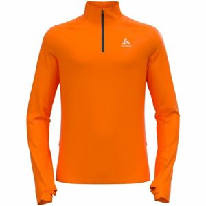 Odlo M MID LAYER 1/2 ZIP AXALP CERAMIWARM Pánská funkční střední vrstva, oranžová, velikost M