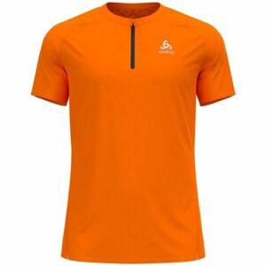 Odlo AXALP TRAIL T-SHIRT CREW NECK S/S 1/2 ZIP Pánské tričko, oranžová, velikost M