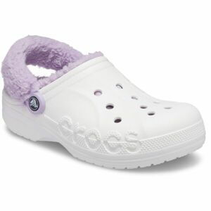 Crocs BAYA LINED FUZZ STRAP CLOG Dámské pantofle, bílá, veľkosť 38/39