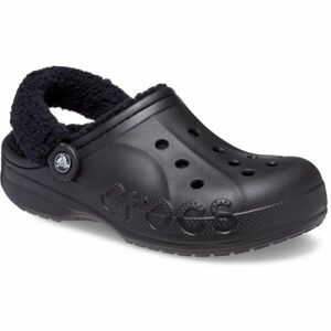 Crocs BAYA LINED FUZZ STRAP CLOG Pánské pantofle, černá, velikost 37/38