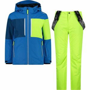 CMP KID SET JACKET AND PANT Chlapecký lyžařský komplet, reflexní neon, veľkosť 116