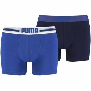 Puma PLACED LOGO BOXER 2P Pánské boxerky, modrá, velikost L