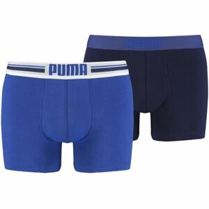 Puma PLACED LOGO BOXER 2P Pánské boxerky, modrá, velikost S