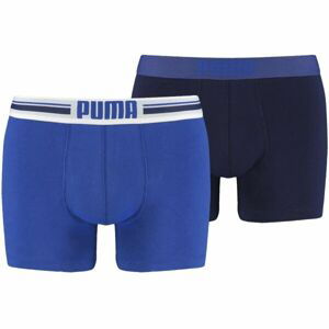 Puma PLACED LOGO BOXER 2P Pánské boxerky, modrá, velikost XL