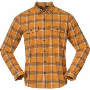 Bergans TOVDAL Pánská flanelová outdoorová košile, khaki, velikost