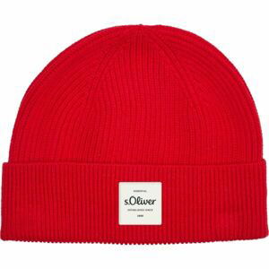 s.Oliver RL BEANIE Pánská čepice, červená, veľkosť UNI