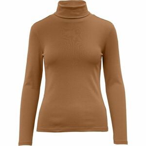 s.Oliver RL T-SHIRT LONG SLEEVE POLO NECK NOOS Tričko s dlouhým rukávem, hnědá, velikost 44