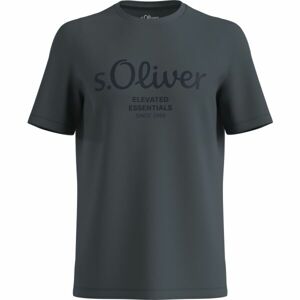 s.Oliver LOGO T-NOOS Pánské tričko, tmavě šedá, velikost