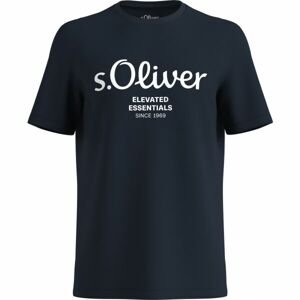 s.Oliver LOGO T-NOOS Pánské tričko, tmavě modrá, velikost