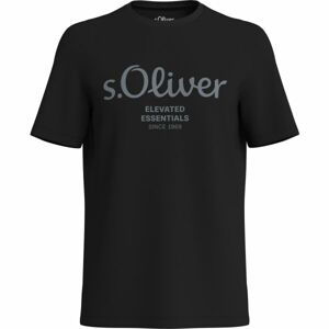 s.Oliver LOGO T-NOOS Pánské tričko, černá, veľkosť S