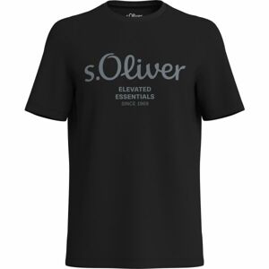 s.Oliver LOGO T-NOOS Pánské tričko, černá, veľkosť S