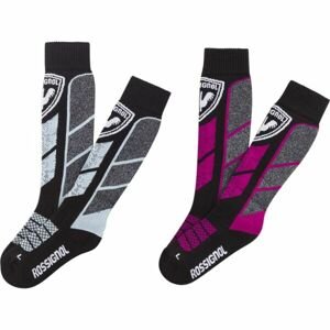 Rossignol JR THERMOTECH 2P X3 Dětské lyžařské ponožky, černá, veľkosť 2XS