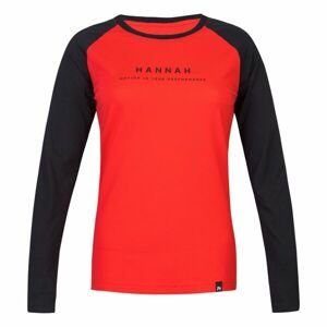 Hannah PRIM Dámské tričko s dlouhým rukávem, červená, veľkosť 38