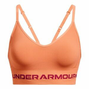 Under Armour SEAMLESS LOW LONG Sportovní podprsenka, oranžová, veľkosť L