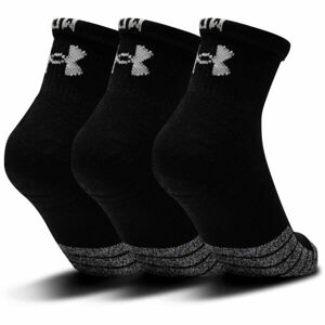 Under Armour HEATGEAR QUARTER 3PK Unisex ponožky, černá, veľkosť L