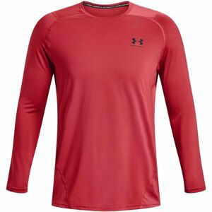 Under Armour HG ARMOUR FITTED Pánské triko s dlouhým rukávem, červená, veľkosť XL