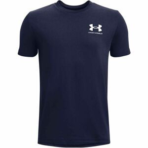 Under Armour SPORTSTYLE LEFT CHEST Chlapecké tričko s krátkým rukávem, tmavě modrá, velikost