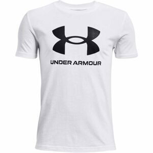 Under Armour SPORTSTYLE LOGO Chlapecké triko, bílá, veľkosť L