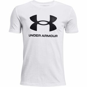 Under Armour SPORTSTYLE LOGO Chlapecké triko, bílá, veľkosť XL