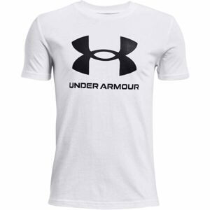 Under Armour SPORTSTYLE LOGO Chlapecké triko, bílá, veľkosť XS