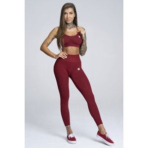 Gym Glamour Legíny bezešvé Bordo, XS, bordo