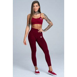 Gym Glamour Legíny bezešvé Bordo Melange, M, bordo