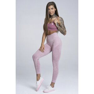 Gym Glamour Legíny bezešvé Pink Melange, S, růžová