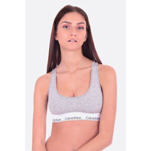 Calvin Klein Podprsenka Bralette Unlined, XS, šedá