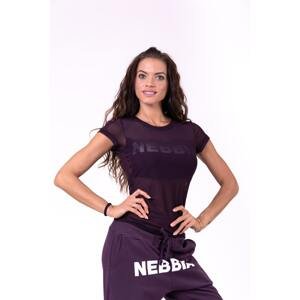 Nebbia Flash-Mesh tričko 665, L, burgundy