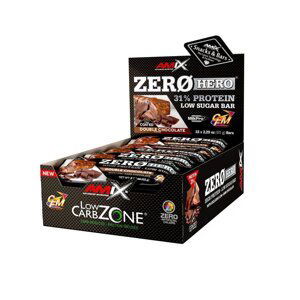 AMIX Zero Hero 31% Protein Bar, Double Chocolate, 15x65g