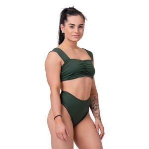Nebbia High-Energy retro bikini top 553, M, tmavě zelená