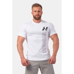 Nebbia Vertical Logo NEBBIA tričko 293, XL, bílá