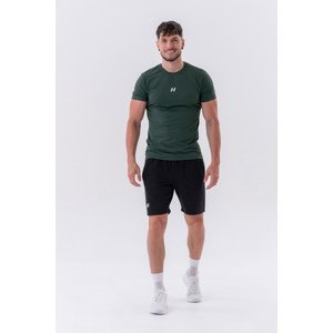Nebbia Klasické tričko “Reset” 327, XL, tmavě zelená