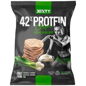Enjoy Chips JOXTY proteinové smažené chipsy 42% Smetana s cibulí 50g, 50g