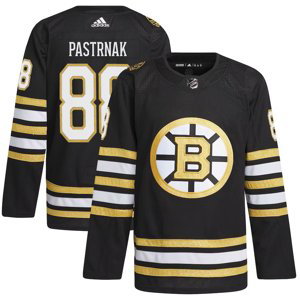 Boston Bruins hokejový dres David Pastrnak #88 adidas Black 100th Anniversary Primegreen Authentic adidas 107235