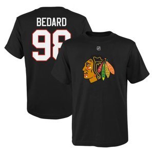 Chicago Blackhawks dětské tričko Connor Bedard #98 Player Name & Number Black Outerstuff 111213