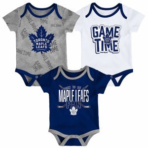 Toronto Maple Leafs kojenecké body 3-pack Game Time S/S Creeper Set - Newborn Outerstuff 112231