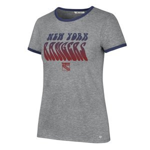 New York Rangers dámské tričko Letter Ringer grey 47 Brand 114009
