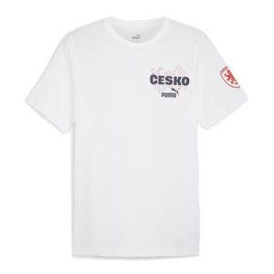 Fotbalové reprezentace pánské tričko Czech republic Ftblicons Tee white Puma 57835