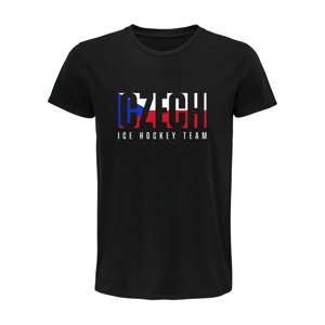 Hokejové reprezentace pánské tričko Czech Republic Flag black 114225