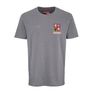 Hokejové reprezentace pánské tričko Czech republic CCM Core logo Česko Charcoal CCM 114753