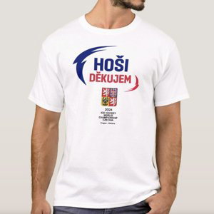 Hokejové reprezentace pánské tričko HOŠI DĚKUJEM Ice Hockey World Championship Czechia MS 2024 White 114968